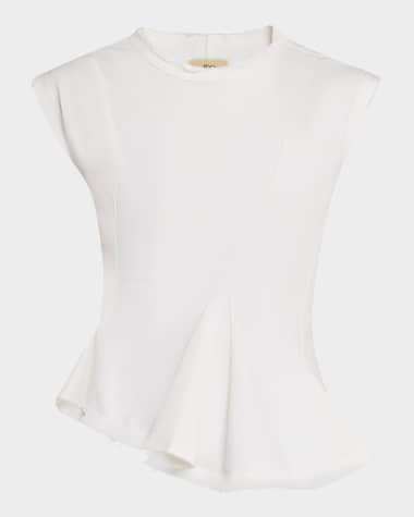 JBQ Jordan Asymmetric Peplem-Hem Top
