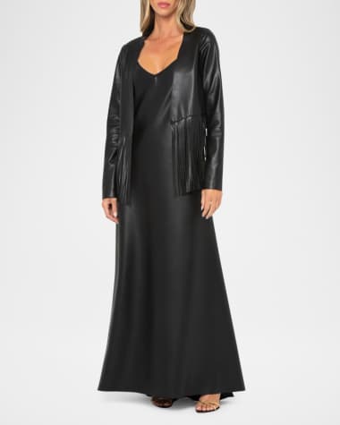 JBQ Orion Faux Leather Fringe Jacket
