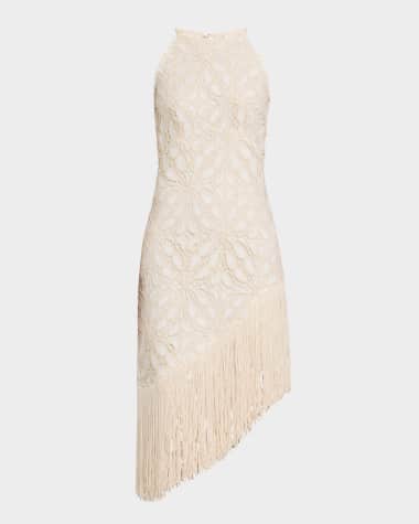 JBQ Natalie Crochet Fringe-Hem Dress