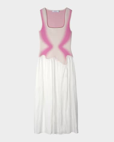 PH5 Nagini Mixed-Media Midi Dress