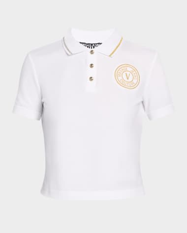Versace Jeans Couture Short-Sleeve Embroidered Logo Polo
