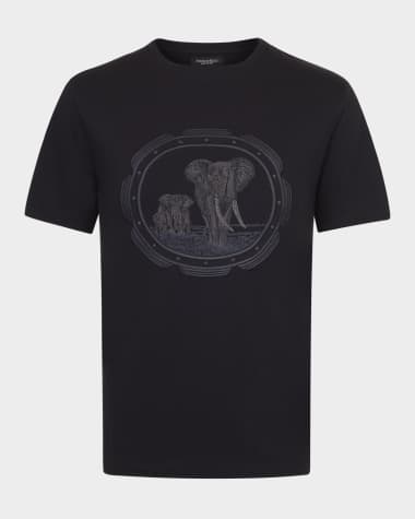 Stefano Ricci Men's Embroidered Graphic Crewneck T-Shirt