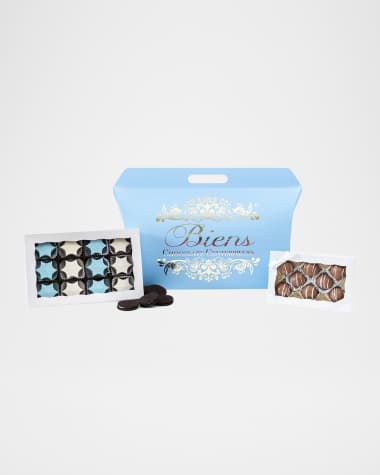 Biens Chocolate Centerpiece Snowflake Mini Custom Sandwich Cookie & Bien Tote Box