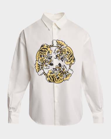 Kenzo Men's Verdy Running Tigers Sport Shirt