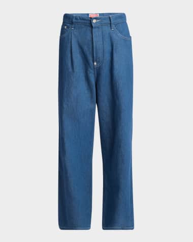Kenzo Men's Buggy Linen Denim Jeans