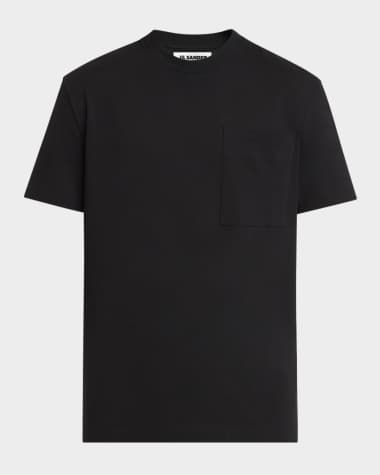 Jil Sander Men's Flag Logo Cotton T-Shirt
