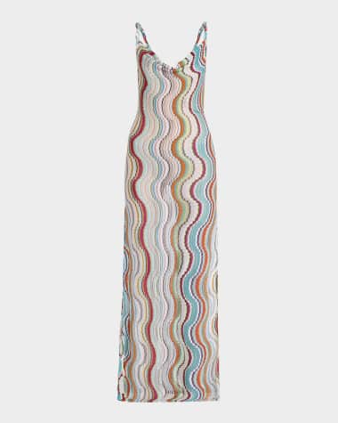 Missoni Wave Multicolor Chevron Maxi Dress Coverup