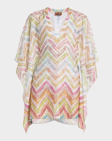 Missoni Multicolor Chevron Short Caftan Coverup