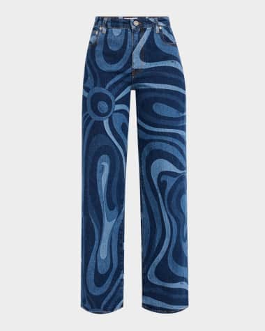 Emilio Pucci Marmo Straight-Leg Jeans