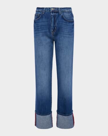 L'Agence Leighton Ultra High-Rise Cuffed Stovepipe Jeans