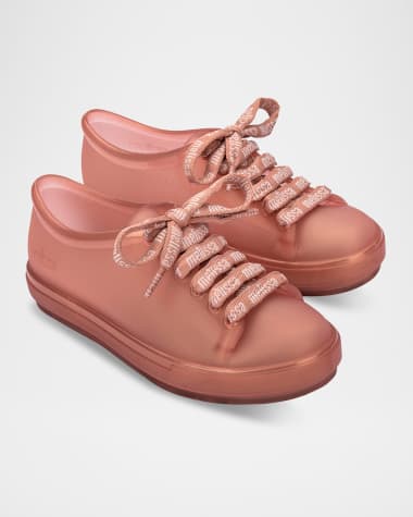 Mini Melissa Girl's Sneakers W/ Branded Laces, Baby/Kids