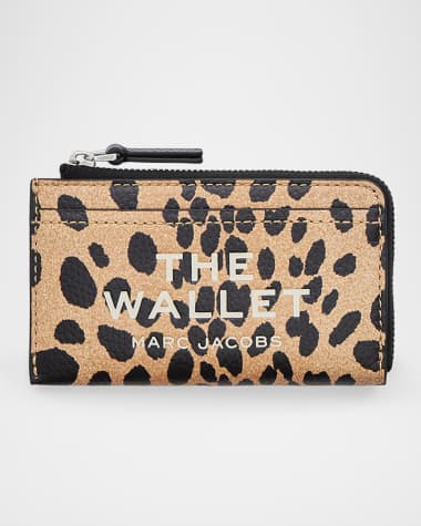 Marc Jacobs The Top Zip Multi Cheetah Printed Leather Wallet