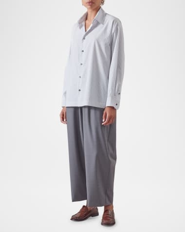 Eskandar Slim Shirt With Collar (Regular Length)