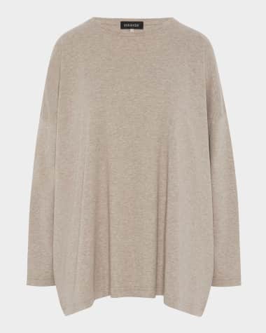 Eskandar Long-Sleeve Round-Neck T-Shirt (Mid Plus Length)
