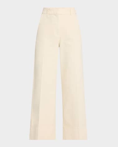 Marella Reseda1 Cropped Wide-Leg Trousers