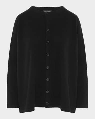 Eskandar Slim-Sleeve Cashmere Cardigan