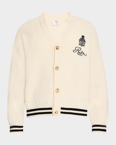 FRAME x Ritz Paris x Ritz Paris Men's Crest Tennis Cardigan
