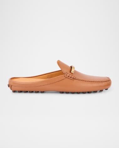 Tod's Gommino Leather Bar Driver Loafer Mules