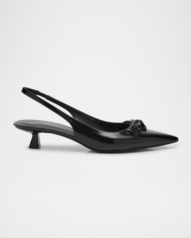 Stuart Weitzman Rosie Slingback Kitten Pumps