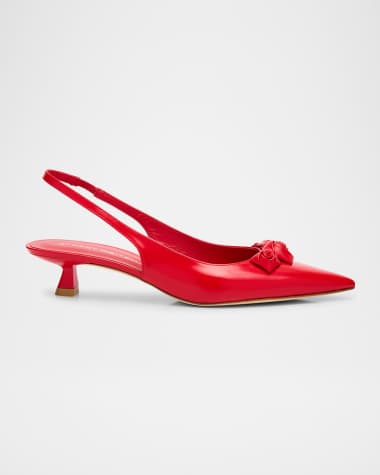Stuart Weitzman Rosie Slingback Kitten Pumps
