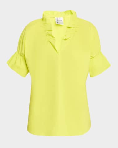 Finley Crosby Ruffle Stretch Top