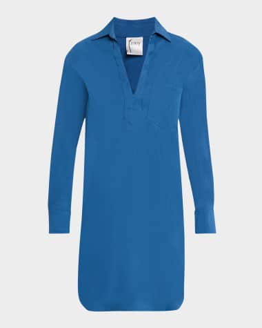 Finley Julia Deep V-Neck Stretch Shirtdress