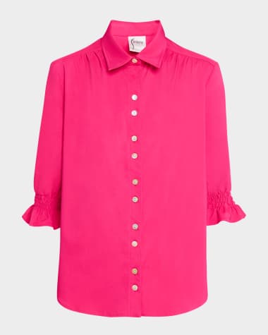 Finley Sirena Button-Down Solid Stretch Shirt