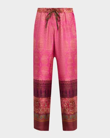 Pierre-Louis Mascia Cropped Floral & Paisley-Print Pants