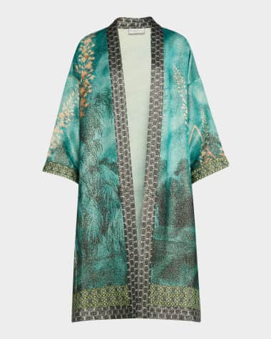 Pierre-Louis Mascia Botanical-Print Kimono