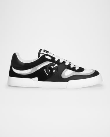 Dolce&Gabbana Men's Mesh and Leather Low-Top Sneakers