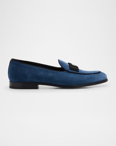 Dolce&Gabbana Men's Textile Smoking Slippers