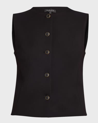 Rag & Bone Irina Button-Front Vest