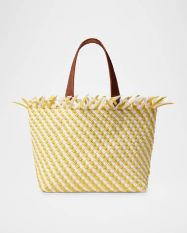 NAGHEDI Havana Medium Fringe Woven Tote Bag