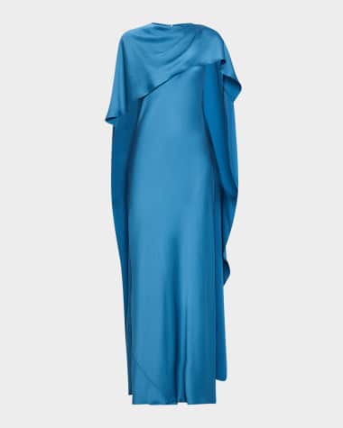 SIMKHAI Izel Draped Cape Gown