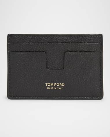 TOM FORD Men's T-Line Grained Leather Card Holder