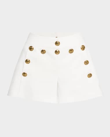 Maison Common Cotton-Stretch Nautical Shorts