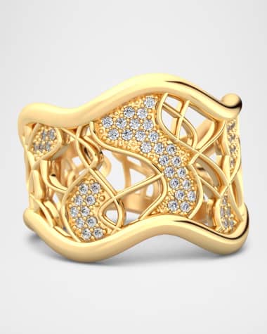 Jamie Turner River Cocktail Ring with Diamonds
