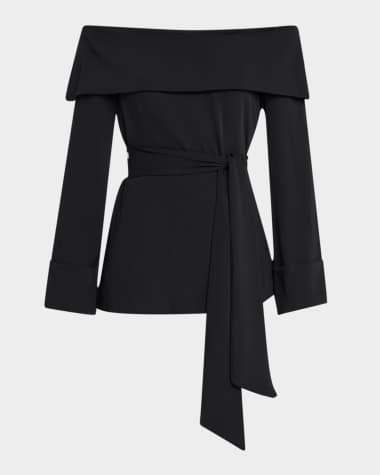 Trina Turk Lyndi Off-Shoulder Foldover Top