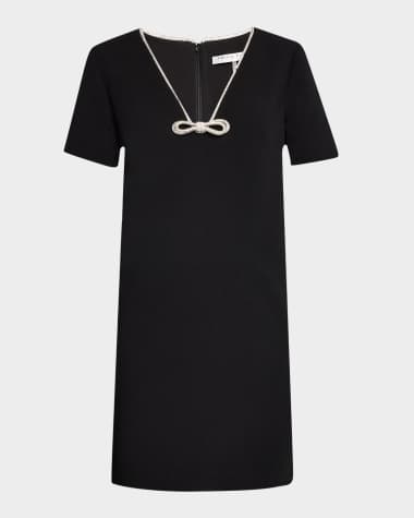Trina Turk Obelle Shimmer-Trim Mini Dress