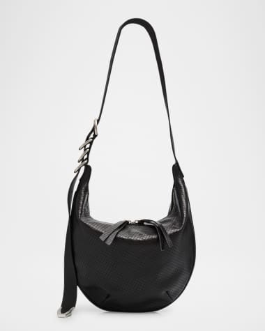 Rag & Bone Spire Mini Snake-Embossed Leather Hobo Bag