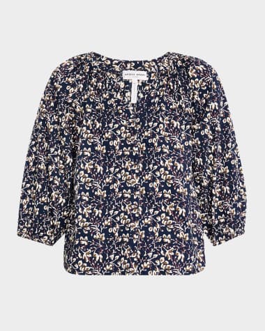 Apiece Apart Mitte Floral-Print Organic Cotton Top