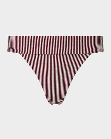 Onia Seersucker Stripe Karina Bikini Bottoms