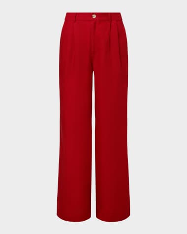 Onia Air Linen Pleated Trousers