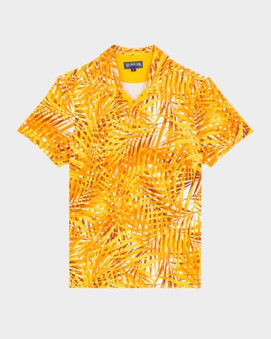 Vilebrequin Men's Palm Leaves Camp Shirt