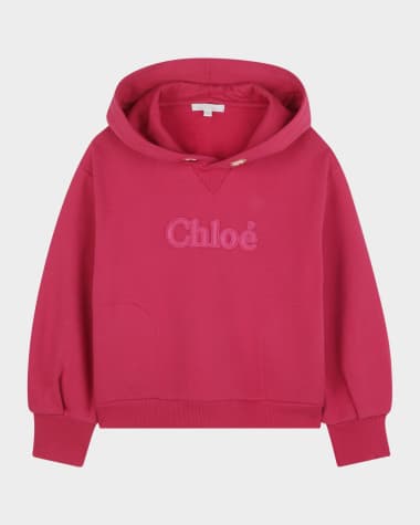 Chloe Girl's Hoodie W/ Embroidered Logo, Size 4-5