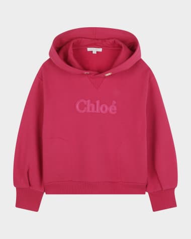 Chloe Girl's Hoodie W/ Embroidered Logo, Size 6-12