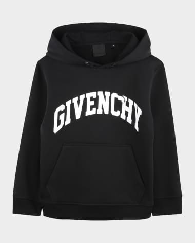 Givenchy Kid's Logo-Print Fleece Hoodie, Size 6-12