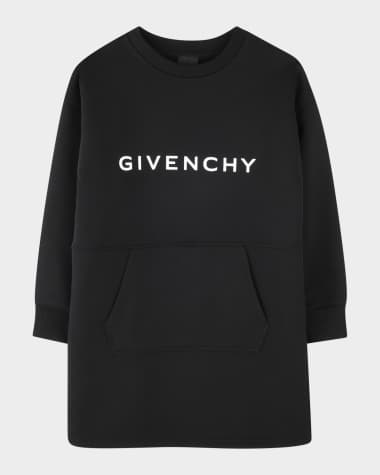 Givenchy Girl's Logo-Print Fleece Hoodie Dress, Size 6-12