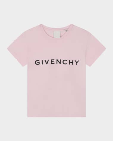 Givenchy Kid's Classic Logo-Print T-Shirt, Size 4-5