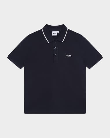 BOSS Boy's Logo-Print Polo Shirt, Size 6